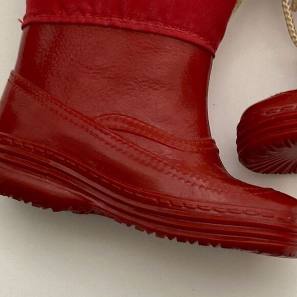 Stride Rite Kids Red Cream Waterproof Faux Fur Winter Boots Size 5 Toddler - Picture 5 of 7